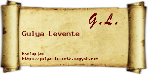 Gulya Levente névjegykártya