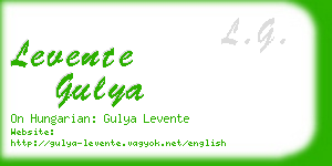 levente gulya business card